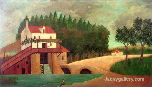 The Watermill by Henri Rousseau paintings reproduction